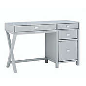 Peggy Side Storage Desk in Grey