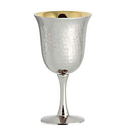 Zion Judaica® Stunning Hammered Kiddush Cup with Gold Interior