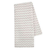 Lambs &amp; Ivy&reg; Signature Separates Chevron Chenille Baby Blanket in White/Taupe