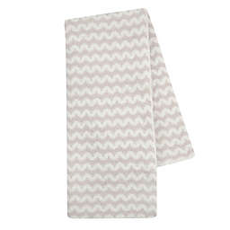 Lambs & Ivy® Signature Separates Chevron Chenille Baby Blanket in White/Taupe