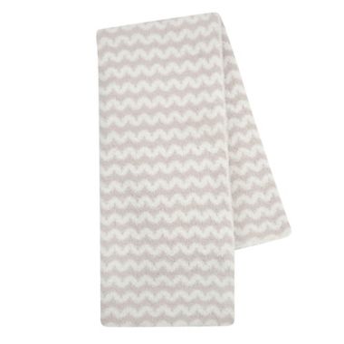 Lambs &amp; Ivy&reg; Signature Separates Chevron Chenille Baby Blanket in White/Taupe. View a larger version of this product image.