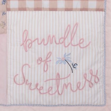 NoJo&reg; Farmhouse Chic 4-Piece Crib Bedding Set in Pink. View a larger version of this product image.