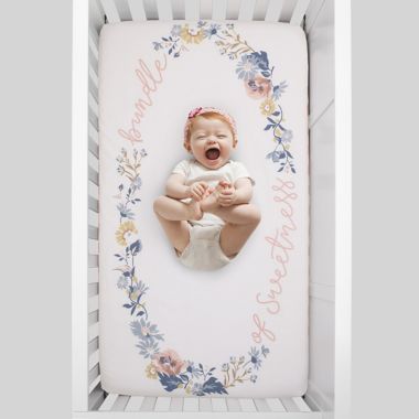 NoJo&reg; Farmhouse Chic Photo Op Fitted Crib Sheet in Pink. View a larger version of this product image.