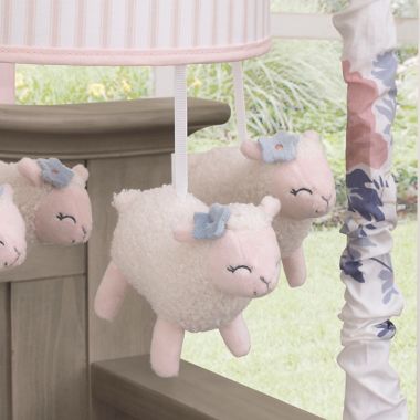 NoJo&reg; Farmhouse Chic Musical Mobile in Pink. View a larger version of this product image.
