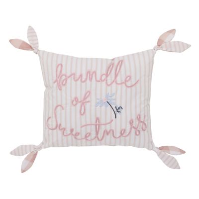 NoJo&reg; Farmhouse Chic Rectangular Throw Pillow in Pink