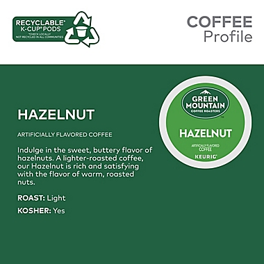 Green Mountain Coffee&reg; Hazelnut Flavored Coffee Keurig&reg; K-Cup&reg; Pods 96-Count. View a larger version of this product image.
