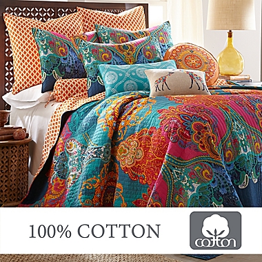 Levtex Home Madalyn 3-Piece Reversible Full/Queen Quilt Set in Blue. View a larger version of this product image.