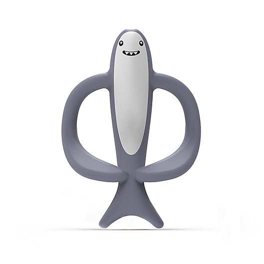 Alternate image 1 for Matchstick Monkey™ Shreddy Shark Silicone Teether in Grey