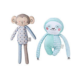 Saro Lifestyle Monkey and Sloth Longlegs 2-Piece Plush Toy Set