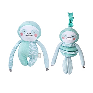Saro Lifestyle Sloth Longlegs Plush Toy and Spring Rattle 2-Piece Set. View a larger version of this product image.