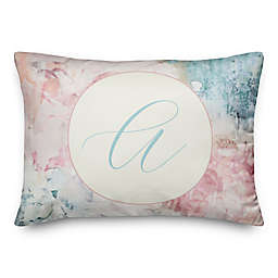 Watercolor Abstract Flowers Personalized Throw Pillow