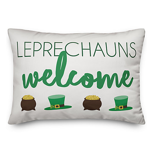 Alternate image 1 for Leprechauns Welcome 14x20 Throw Pillow