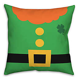 Leprechaun Suit Monogram Personalized Square Throw Pillow