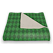 Green Diamond Pattern 50x60 Throw Blanket