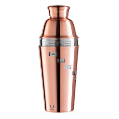 Oggi&trade; Copper Plated Dial A Drink&trade; Cocktail Shaker