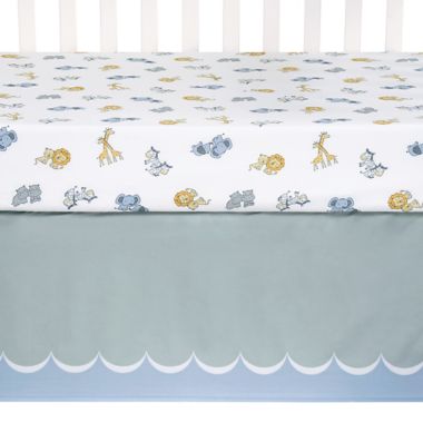Sammy &amp; Lou Noah&#39;s Ark 4-Piece Crib Bedding Set in Blue/Grey. View a larger version of this product image.