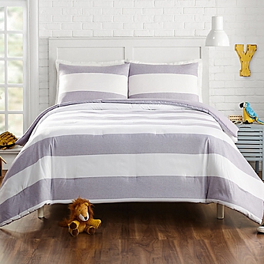 Urban Playground Lavelle 3-Piece Reversible Full/Queen Comforter Set in Grey. View a larger version of this product image.