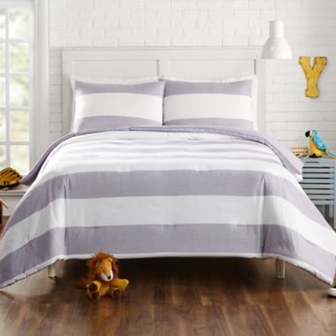 Urban Playground Lavelle 3-Piece Reversible Full/Queen Comforter Set in Grey. View a larger version of this product image.