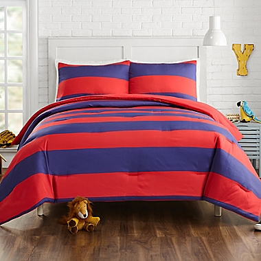 Urban Playground Lavelle 3-Piece Reversible Full/Queen Comforter Set in Red. View a larger version of this product image.