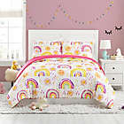 Alternate image 0 for Urban Playground Rainbows and Suns 3-Piece Reversible Full/Queen Quilt Set in Pink