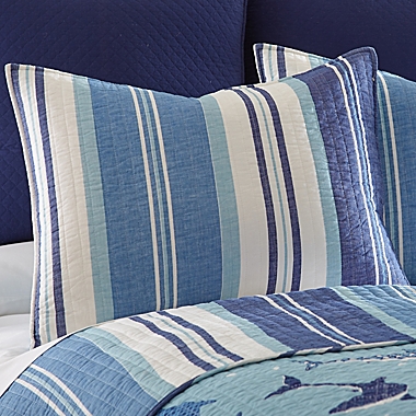 Levtex Home Torri Reversible 3-Piece Full/Queen Quilt Set in Blue. View a larger version of this product image.