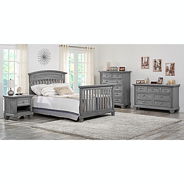 Oxford Baby Richmond 4-in-1 Convertible Crib in Brushed Grey. View a larger version of this product image.