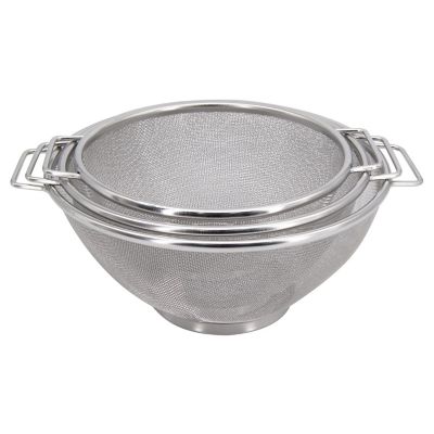 Simply Essential&trade; 3-Piece Stainless Steel Mesh Colanders Set