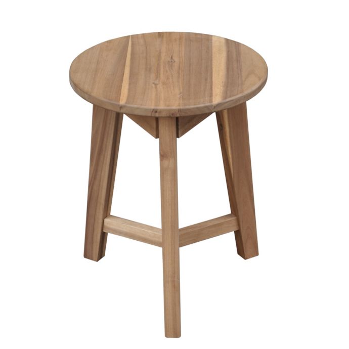 Haven Acacia Wood Round Stool