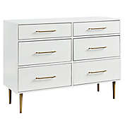 Ginelle 6-Drawer Dresser in White