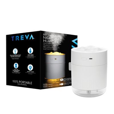Treva&reg; Night Light Rechargeable Humidifier in White