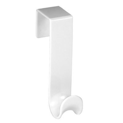 OVER THE DOOR HANGER COAT ROAB HOOKS SMALL SINGLE WHITE PLASTIC 