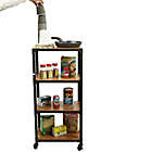 Alternate image 4 for Squared Away&trade; 4-Tier Wood and Metal Utility Cart in Black/Natural