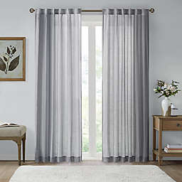 Bee & Willow™ Eyelet Stripe 84-Inch Rod Pocket Curtain Panel in Grey (Single)