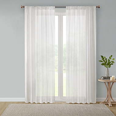 Bee &amp; Willow&trade; Sheer Multi-Stripe Window Curtain Panel in Linen (Single). View a larger version of this product image.