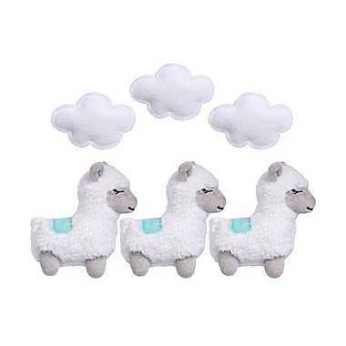 Sammy &amp; Lou Llama Mama Musical Crib Mobile in Light Turquoise. View a larger version of this product image.
