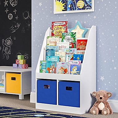 RiverRidge Home Kids Bookrack with 2 Cubbies in White. View a larger version of this product image.