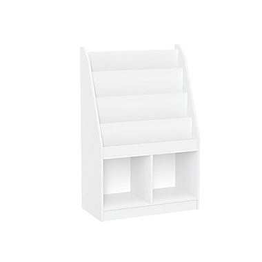 RiverRidge Home Kids Bookrack with 2 Cubbies in White. View a larger version of this product image.