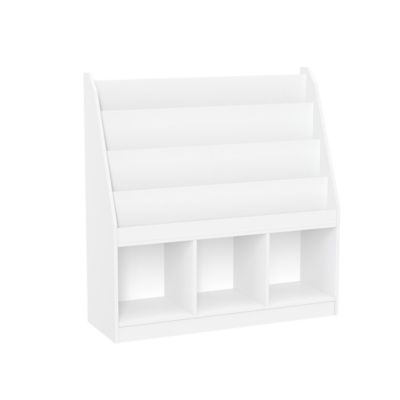 White Cube Shelf Bed Bath Beyond, Sauder Pogo Bookcase Footboard In Soft White And Daylight Bulbs