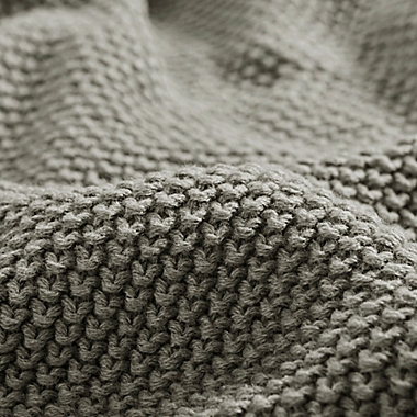 INK+IVY Bree Knit Full/Queen Blanket in Charcoal. View a larger version of this product image.