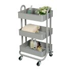 Alternate image 6 for Squared Away&trade; 3-Tier Utility Storage Cart in Grey