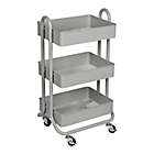 Alternate image 0 for Squared Away&trade; 3-Tier Utility Storage Cart in Grey
