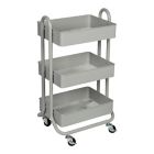 Alternate image 0 for Squared Away&trade; 3-Tier Utility Storage Cart in Grey