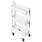 Alternate image 0 for Squared Away&trade; 3-Tier Narrow Utility Storage Cart in White