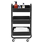 Alternate image 5 for Squared Away&trade; 3-Tier Utility Storage Cart in Black