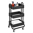 Alternate image 2 for Squared Away&trade; 3-Tier Utility Storage Cart in Black