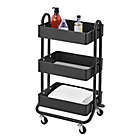 Alternate image 6 for Squared Away&trade; 3-Tier Utility Storage Cart in Black