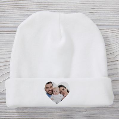 Photo Heart Knit Baby Hat