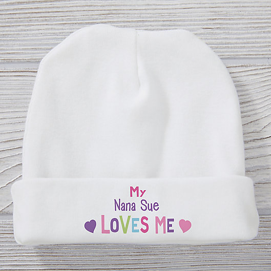 Alternate image 1 for You Are Loved Hearts Baby Knit Hat