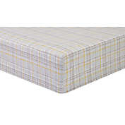 Trend Lab&reg; Country Plaid Flannel Fitted Crib Sheet in Grey