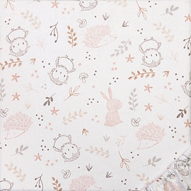 Trend Lab&reg; Woodland Friends Deluxe Flannel Fitted Crib Sheet in Grey/Taupe. View a larger version of this product image.